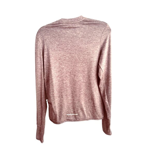 NWT Nike Womens Small Dri-Fit Long Sleeve Heathered Maroon Top - Picture 9 of 14